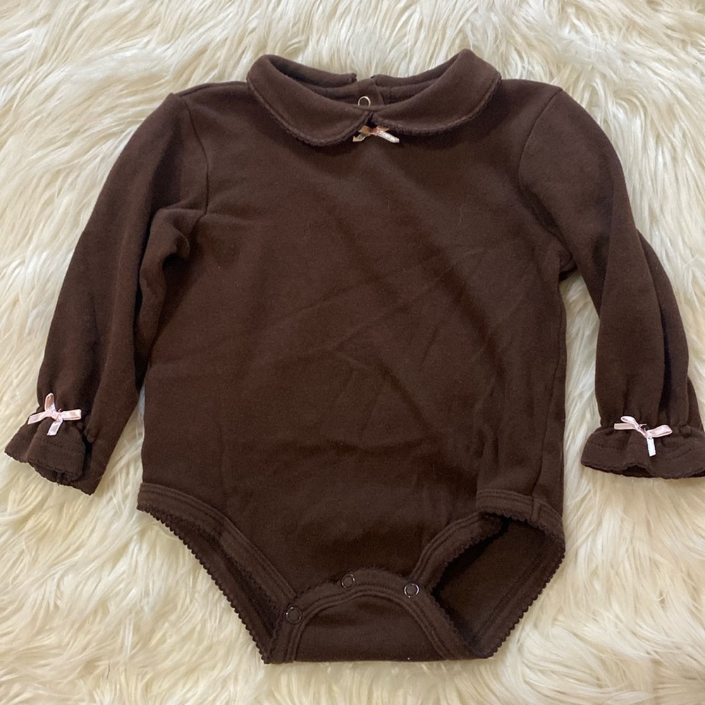 Cuddle Bear Brown Onsie With Pink Bows